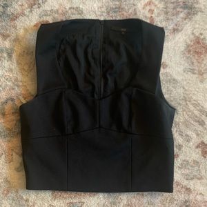 Tibi square neckline cropped top